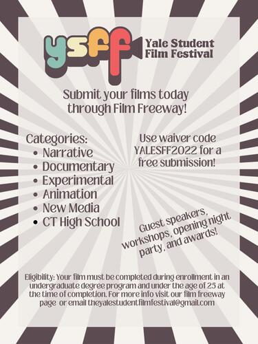 poster for Yale Student FIlm Festival